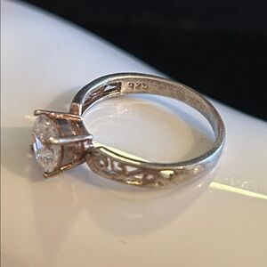 Engagement CZ Sterling Silver Ring